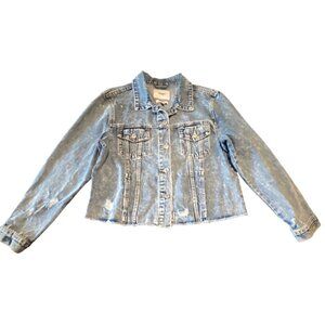 Vervet Los‎ Angeles Womens Classic Crop Denim Jacket Size L